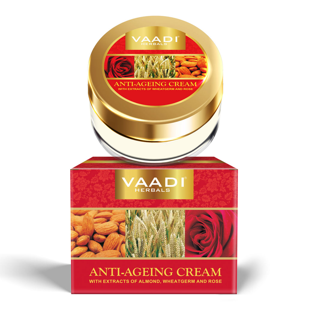 Anti-Ageing Cream - Almond, Wheatgerm Oil & Rose (30 gms)