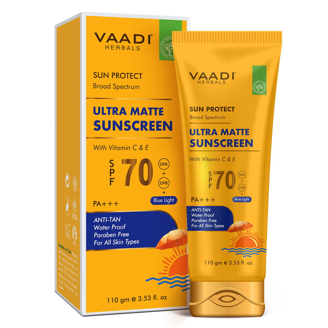 Ultra Matte Sunscreen SPF 70 With Vitamin C & E (110 gms)