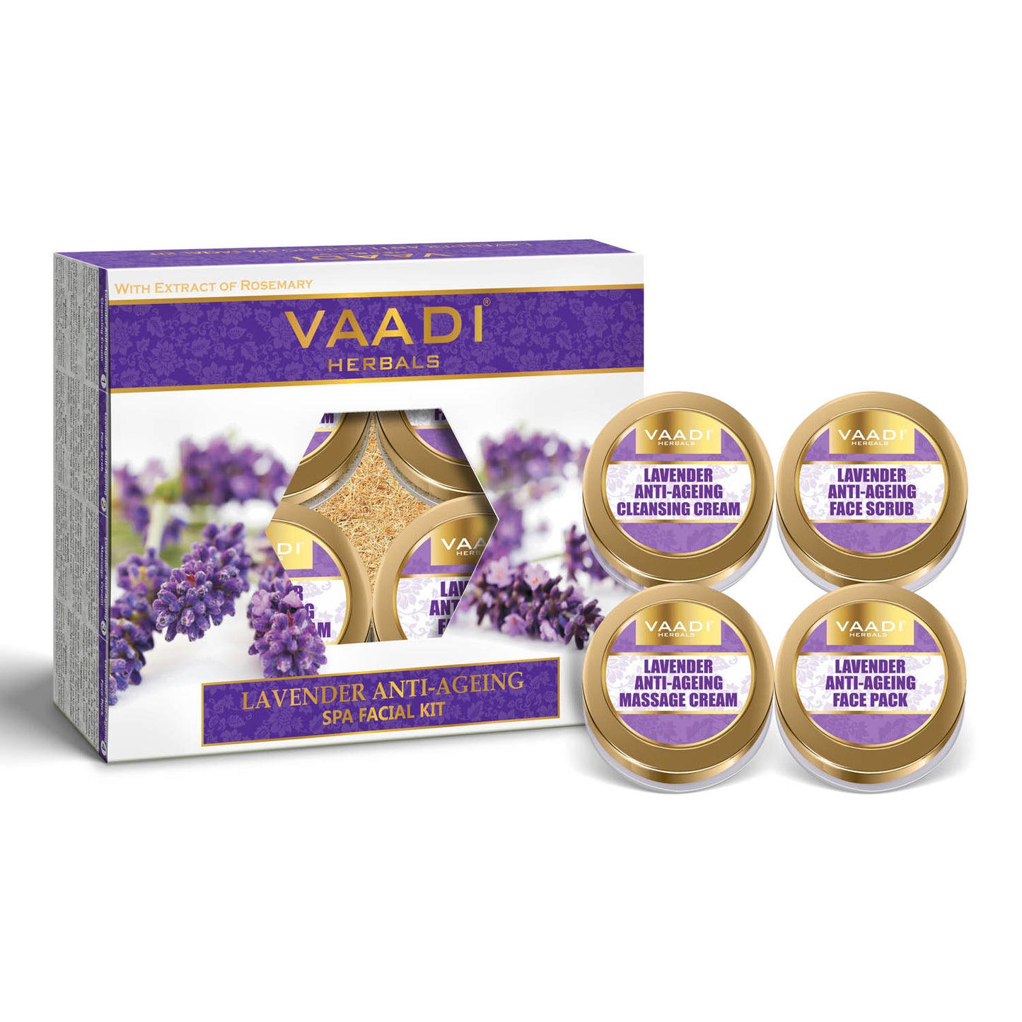 Lavender Anti-Ageing SPA Facial Kit with Rosemary Extract (110 gms)