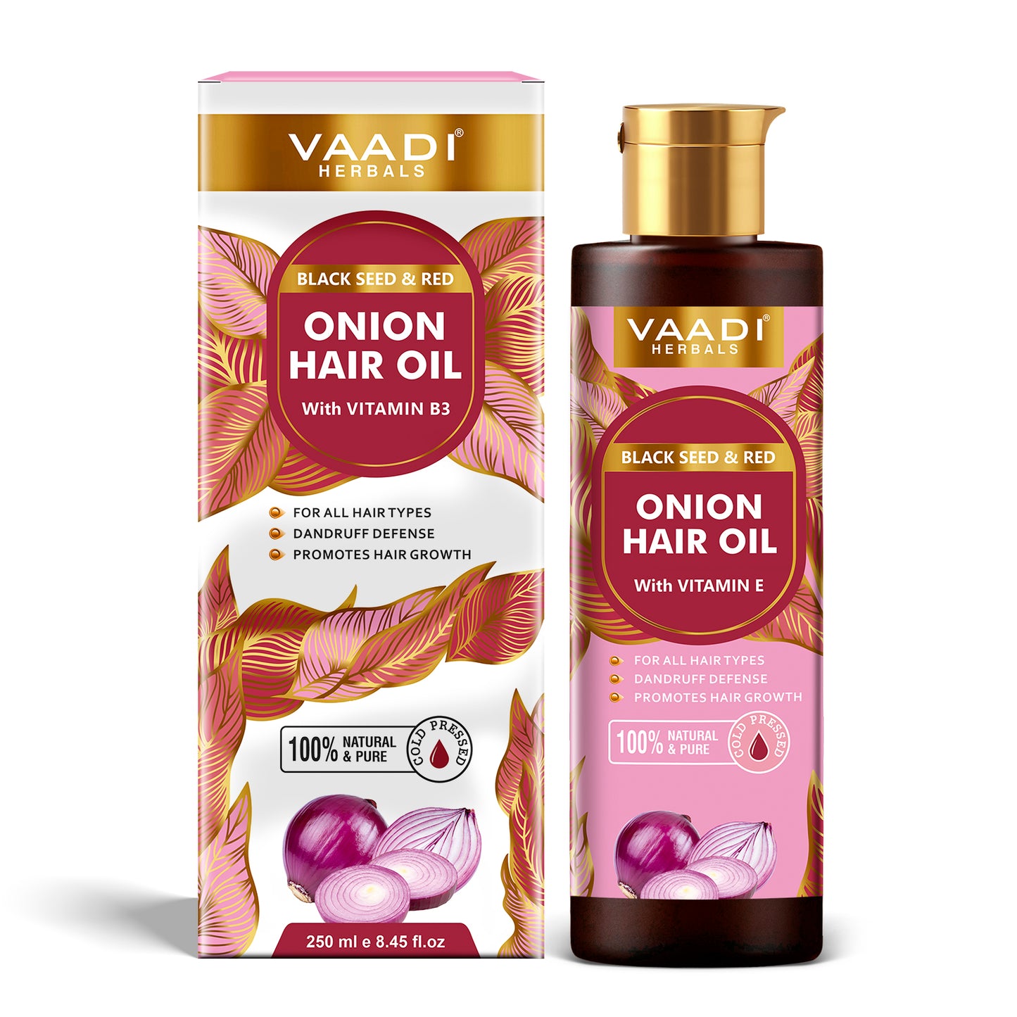 Black Seed and Red Seed Onion Hair Oil with Vitamin B3- Anti- Hairfall-Promotes Hair Growth- -Reduuces Dandruff-Nourishes Hair Roots- Promotes Hair Thickness- For All Hair types - 250ml