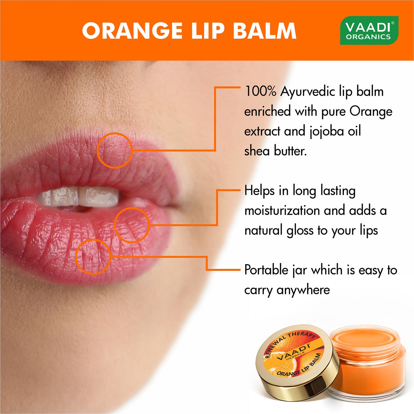 Lip Balm - Orange & Shea Butter (10 gms)
