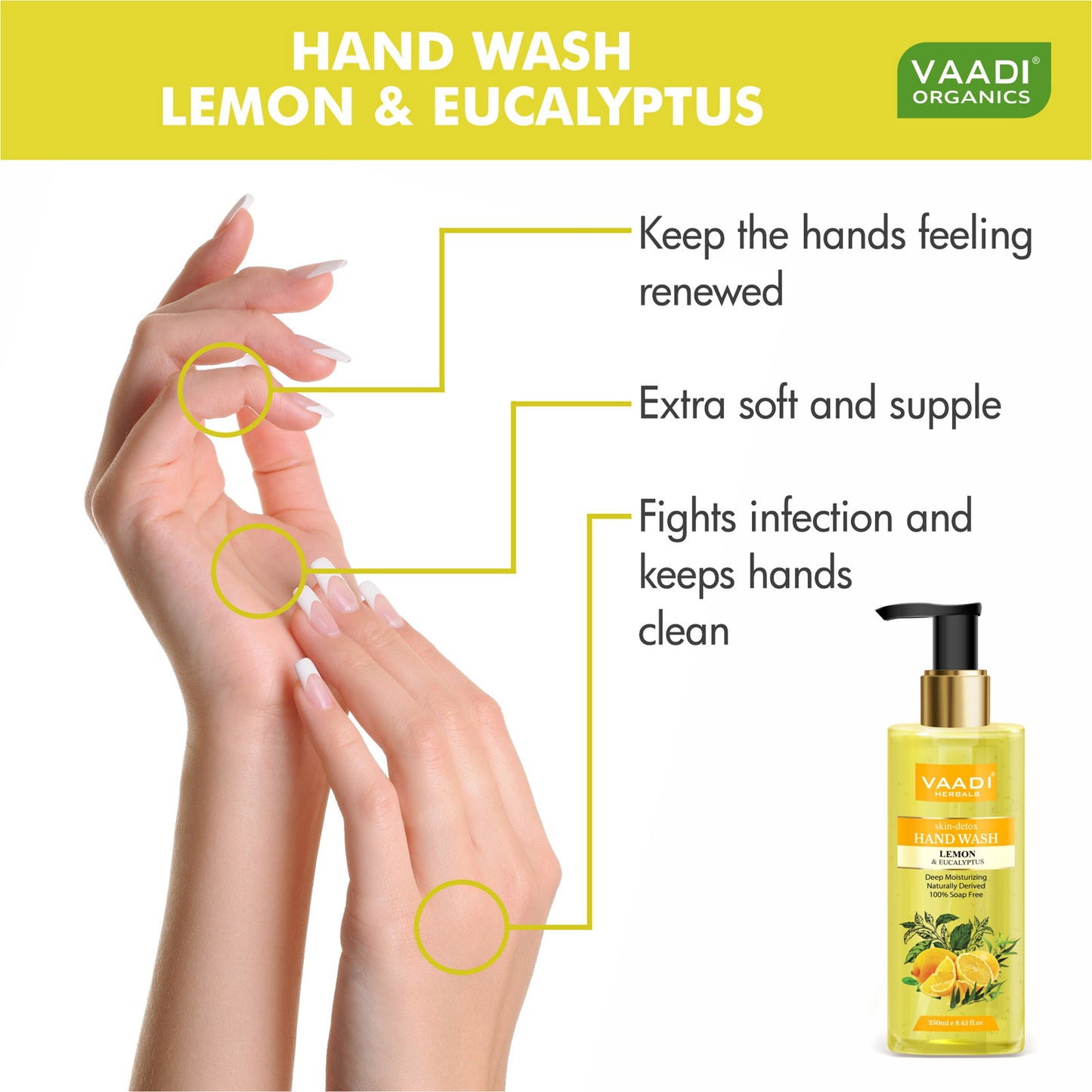 Pack of 2 Skin-Detox Lemon & Eucalyptus Hand Wash (250 ml x 2)