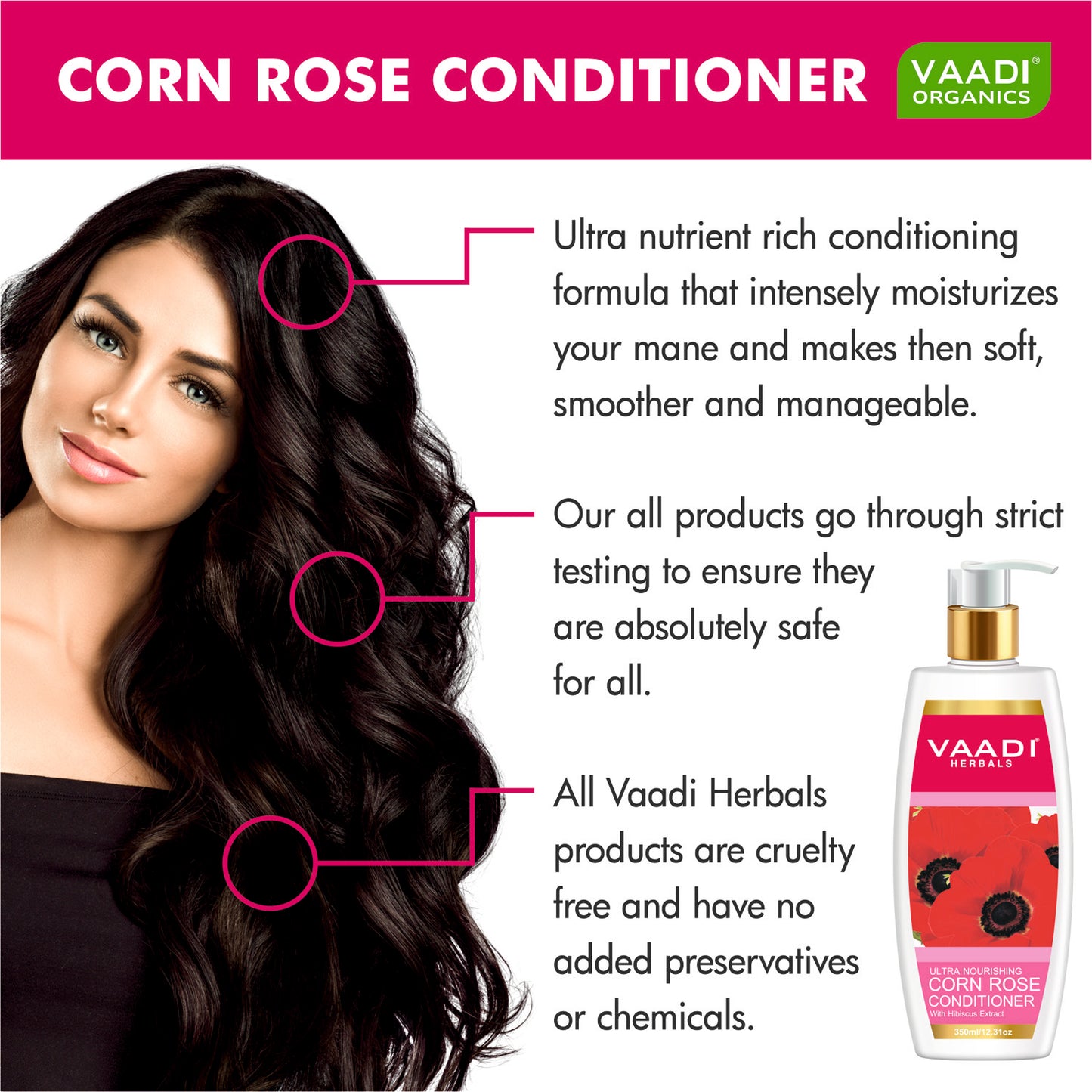Superbly Smoothing Heena Shampoo with Corn Rose Conditioner ( 350 ml x 2)