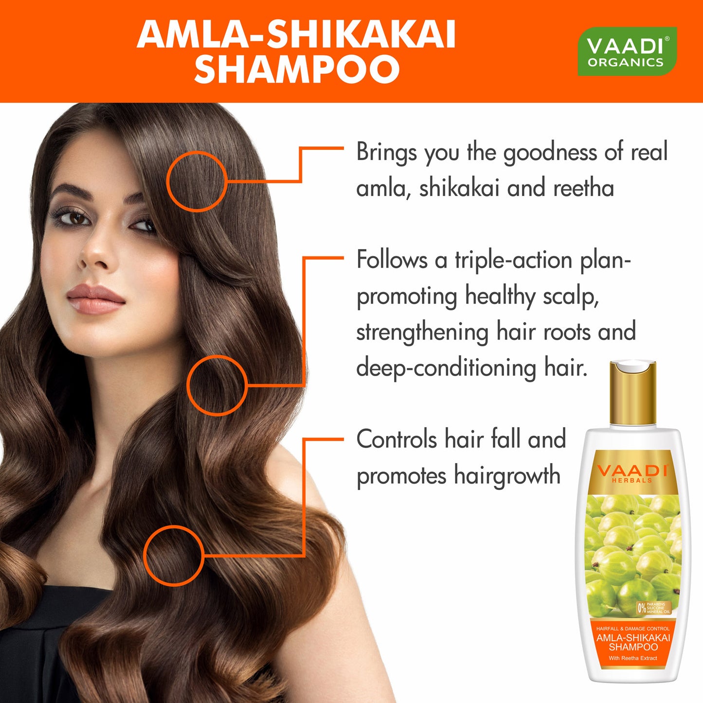 Amla Shikakai Shampoo - Hairfall & Damage Control (350 ml)