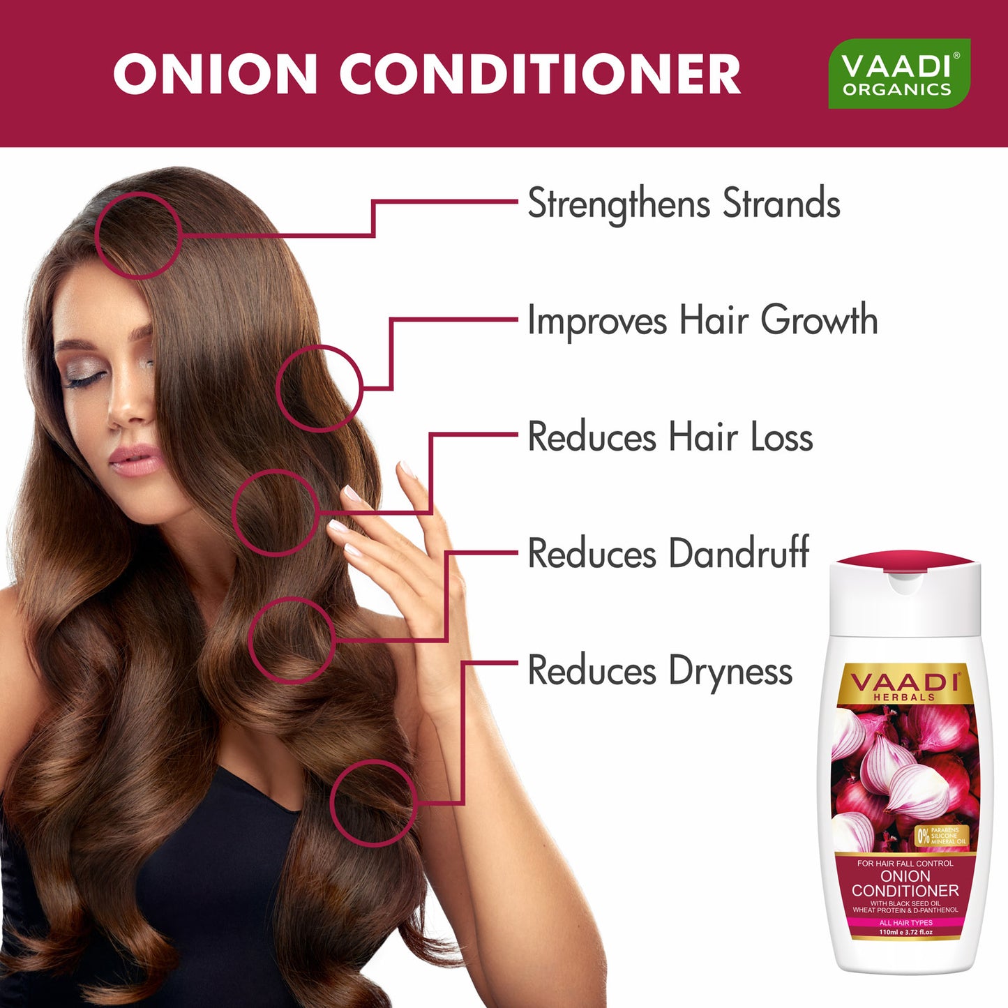 Onion Shampoo With Conditioner For Hair Fall Control (110 ml X 2)