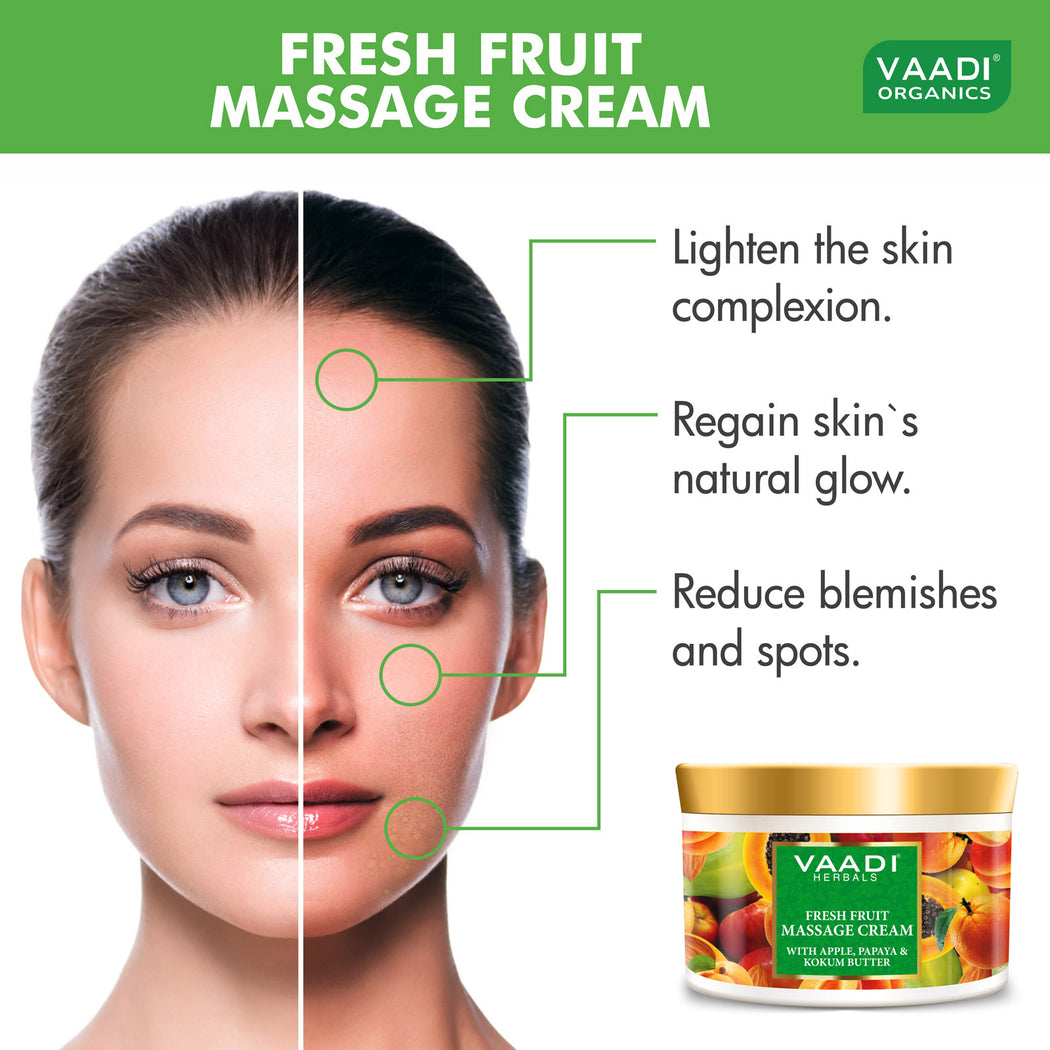 Fresh Fruit Massage Cream With Apple Papaya & Kukum Butter (500 gms)