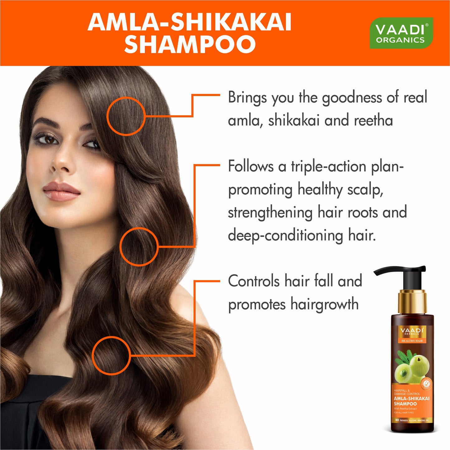 Amla Shikakai Shampoo - Hairfall & Damage Control with Corn Rose Conditioner (110 ml x 2)