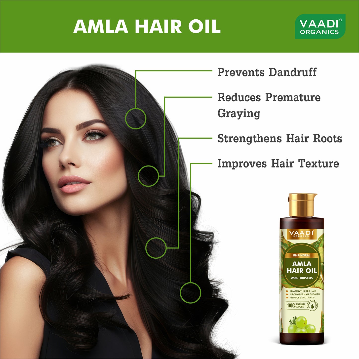 Bhringraj Amla Hair Oil with Hibiscus -Black & Thick Hair- Promotes Hair Growth-Strengthens Hair Roots- Reduces Hair fall- Strong & Healthy Hair- For All Hair Types - 250 ml