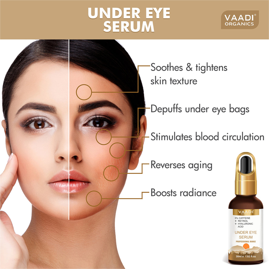 Under Eye Serum With 5 Caffeine & Retinol & Hyaluron...