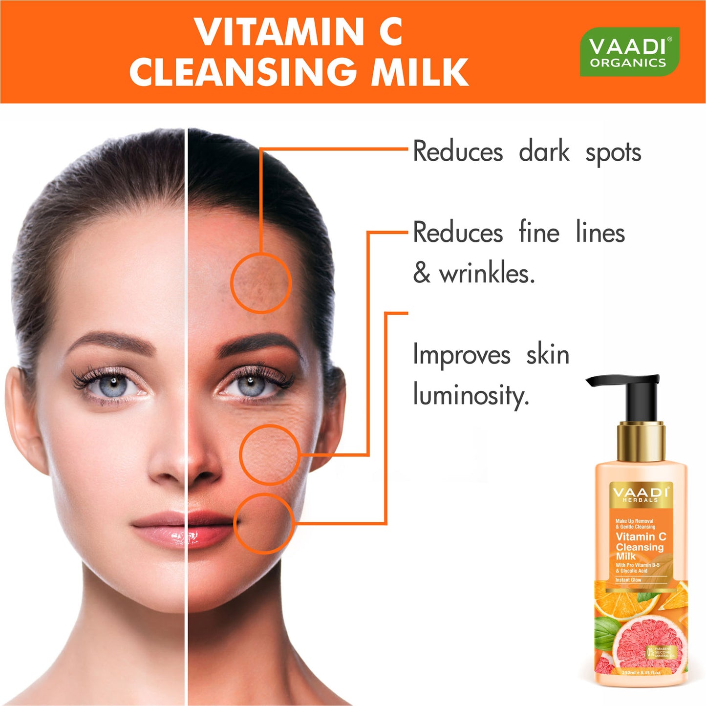 Vitamin C Cleansing Milk With Toner (250 ml X 2)
