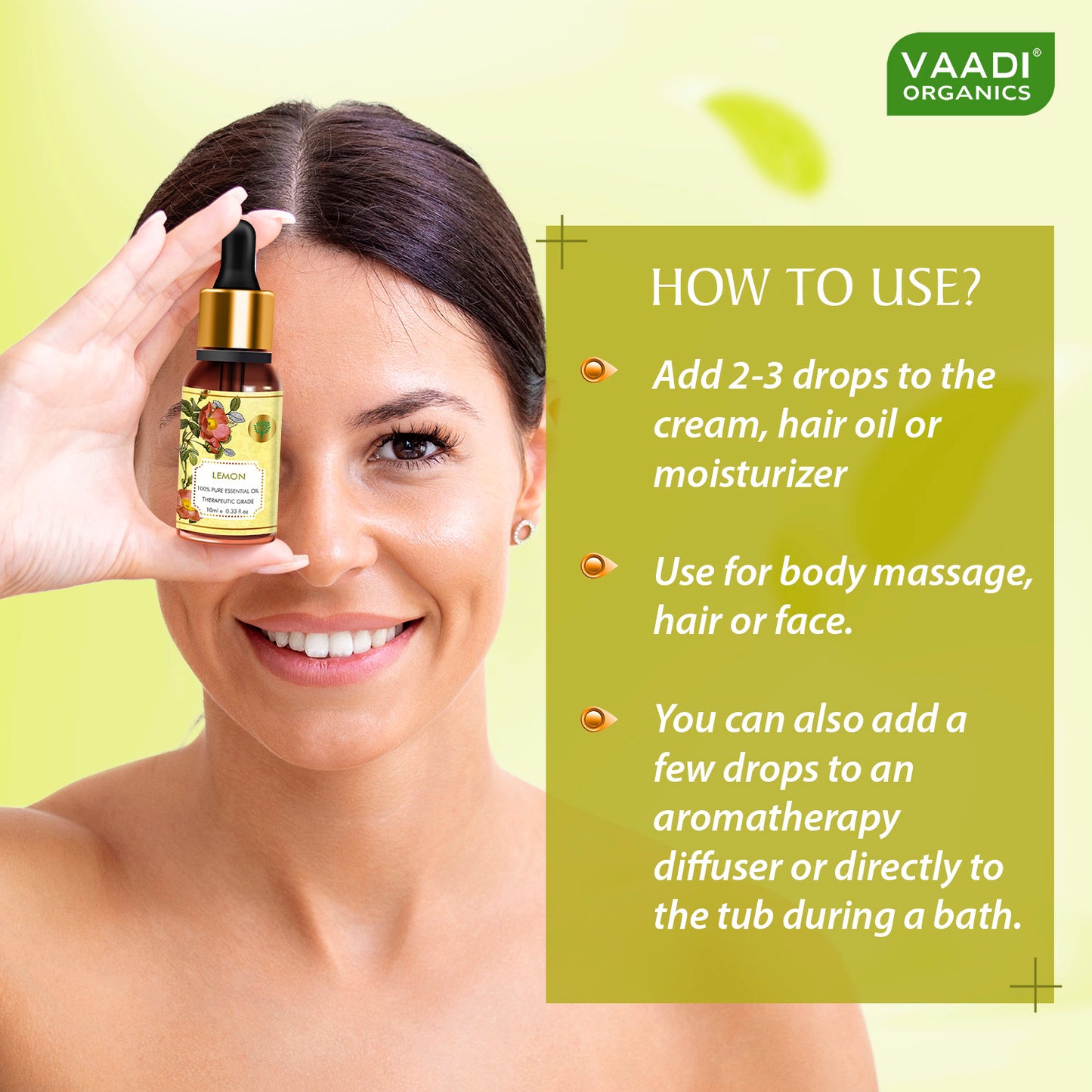 Lemon Essential Oil - Lightens Skin, Reduces Dandruff, Uplifts Mood - 100% Pure Therapeutic Grade (10 ml)