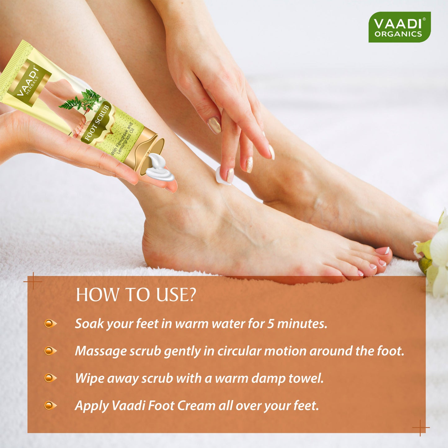 Pack of 2 Foot Scrub with Fenugreek & Lemongrass Oil (110 gms x 2)