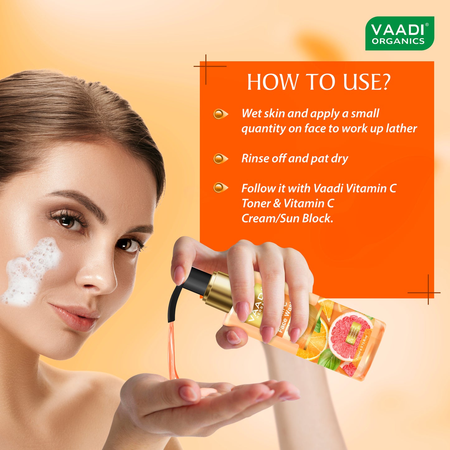 Advanced Brightening Vitamin C Face Wash With Pro Vitamin B5 & Turmeric (110 ml)
