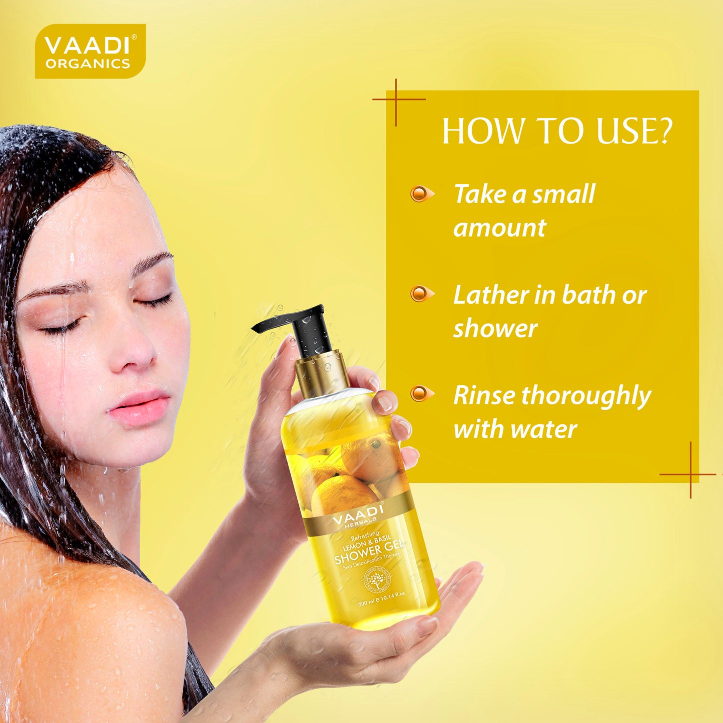 Pack of 2 Refreshing Lemon & Basil Shower Gel (300 ml x 2)