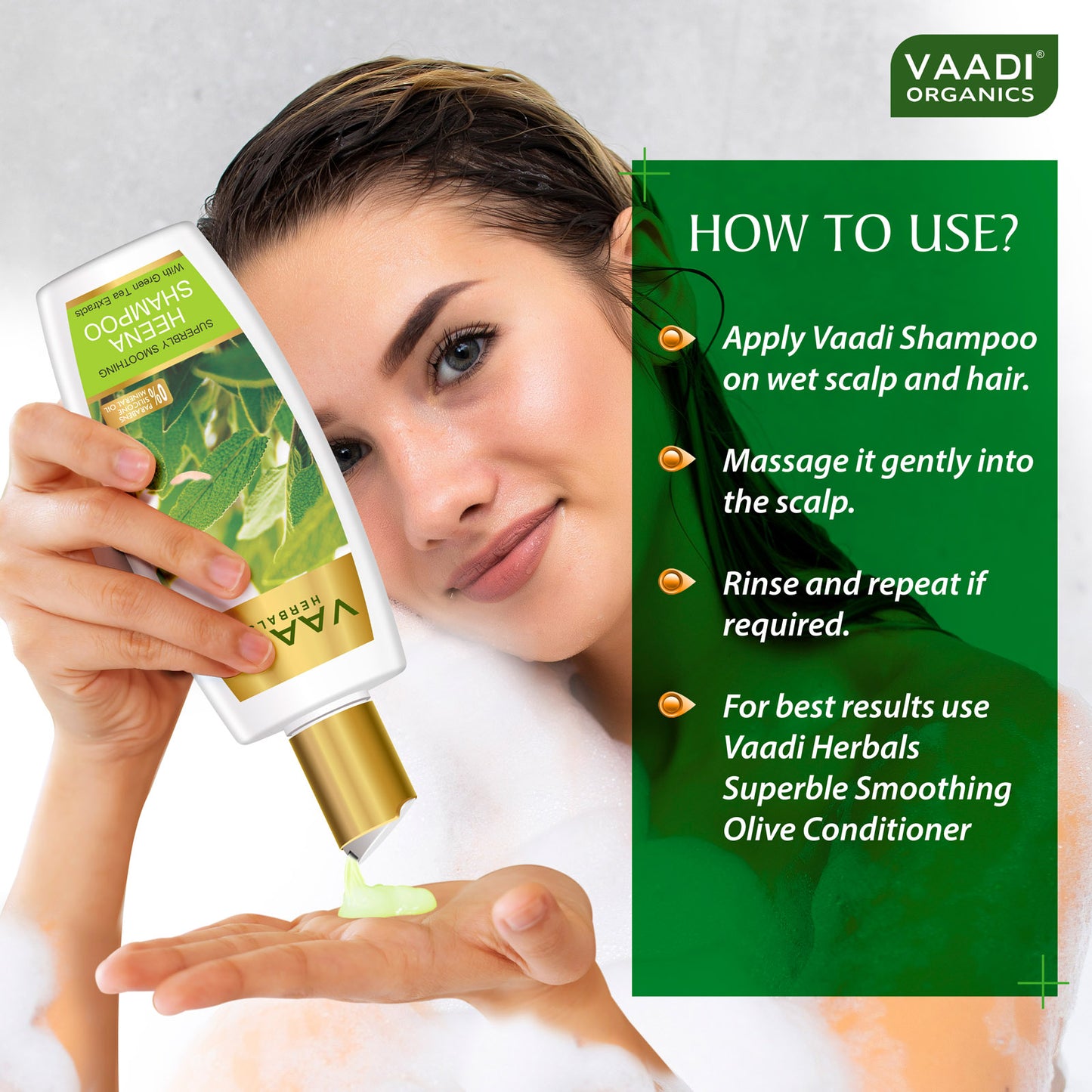 Superbly Smoothing Heena Shampoo with Corn Rose Conditioner ( 350 ml x 2)