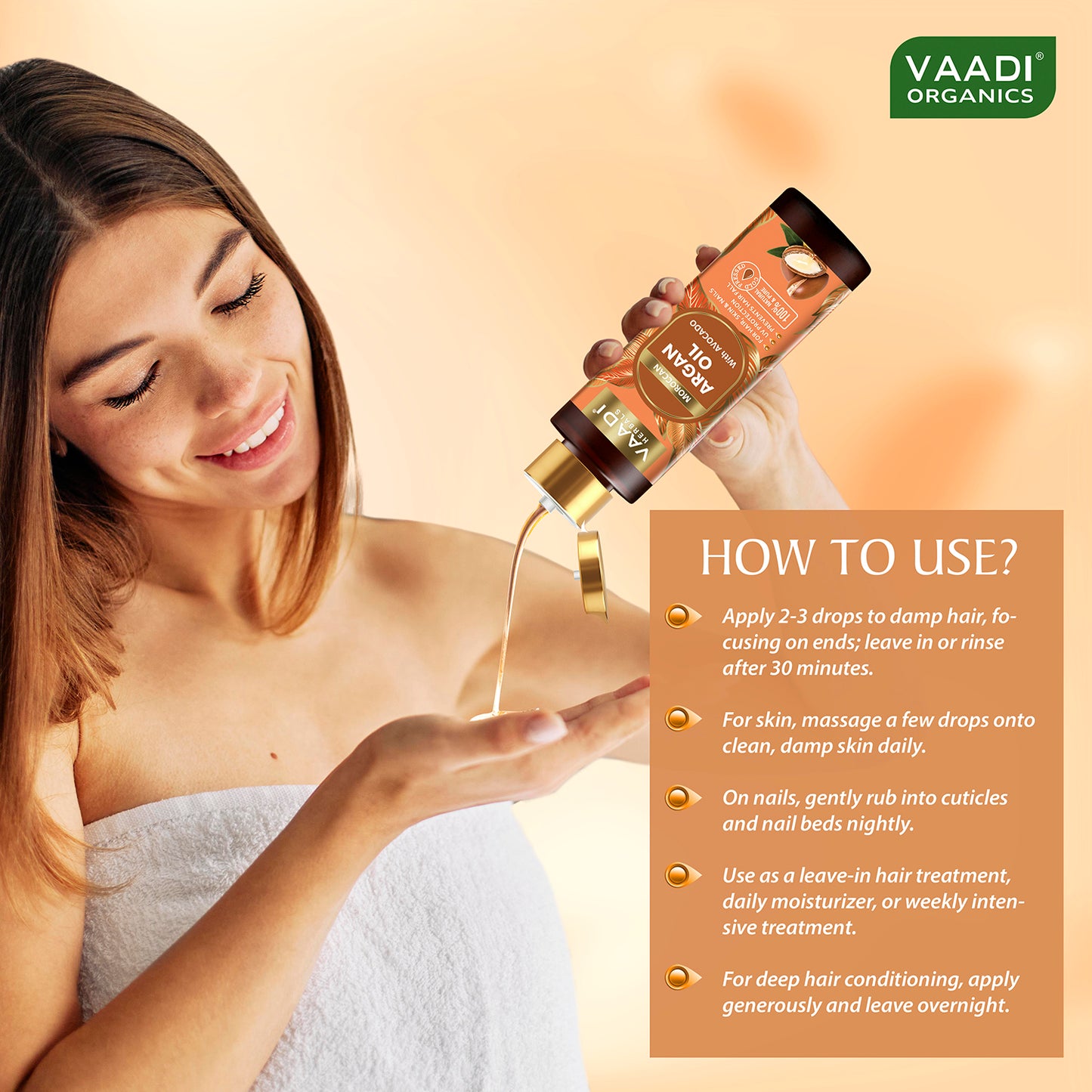 Cold Pressed Morrocon Argan Oil with Avocado- For Hair, Skin & Nails- Promotes Hair Growth- Skin Moisturisation-Healthy Nail Growth - UV Protection- 250ml