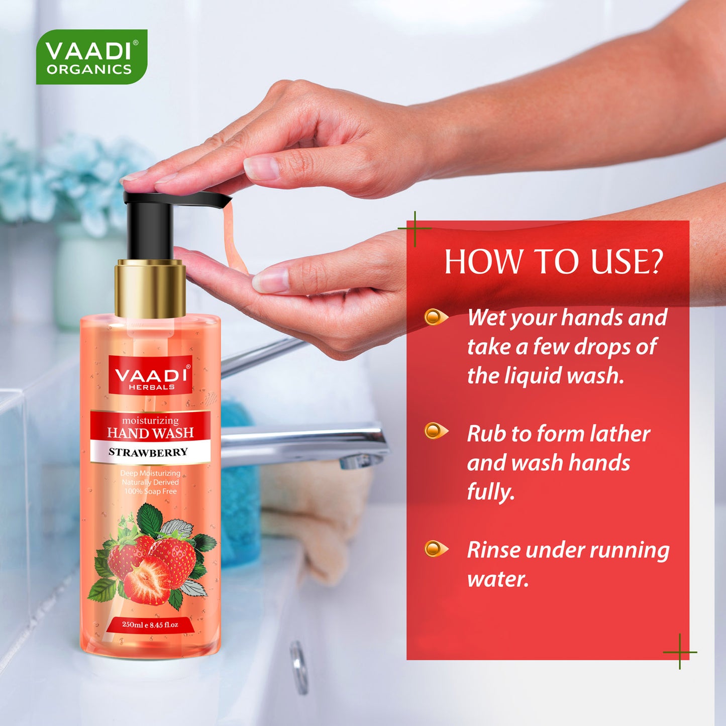 Pack of 2 Deep Moisturizing Strawberry Hand Wash (250 ml x 2)