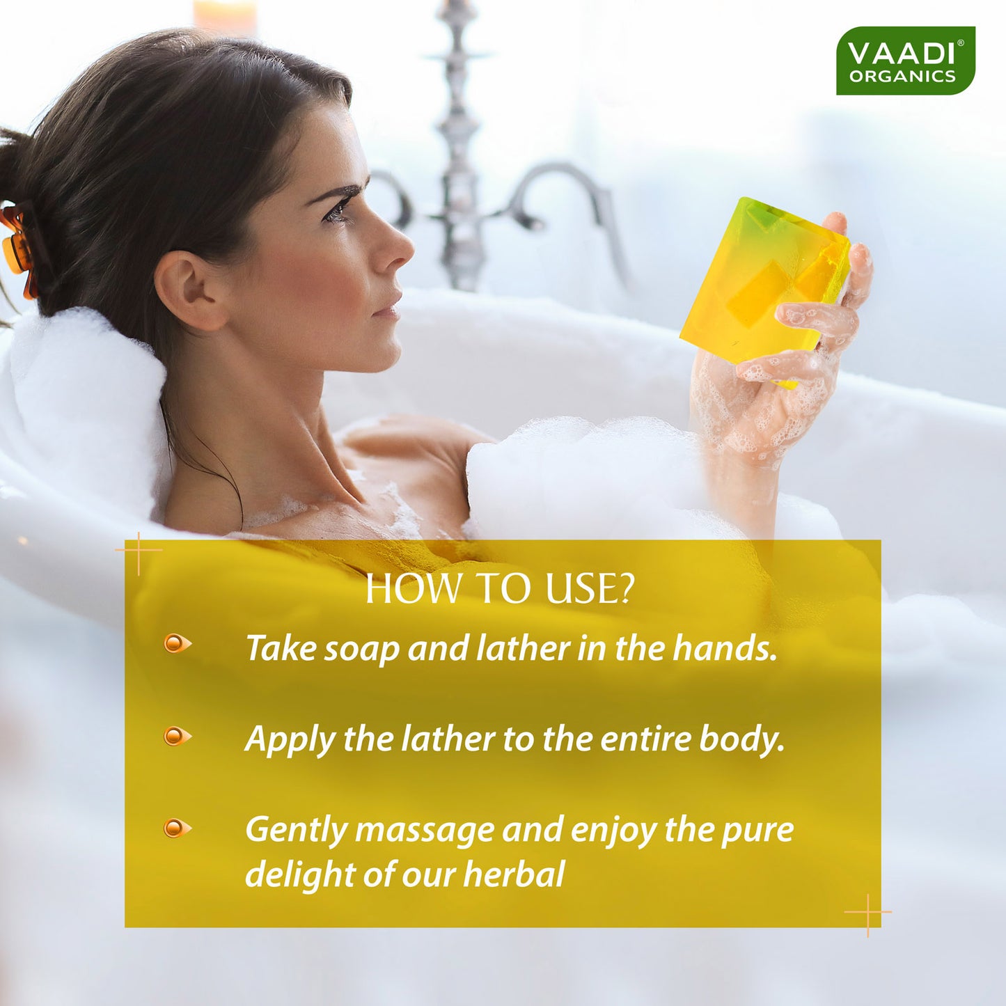 Pack of 6 Refreshing Lemon and Basil Soap (75 gms x 6)