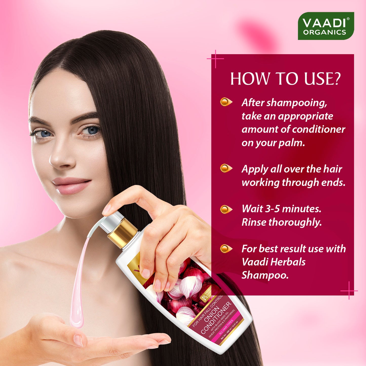 Onion Shampoo With Conditioner For Hairfall Control (350 ml X 2)