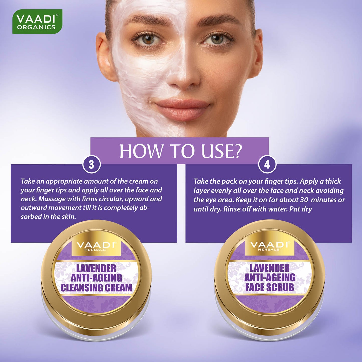 Lavender Anti-Ageing SPA Facial Kit with Rosemary Extract (110 gms)