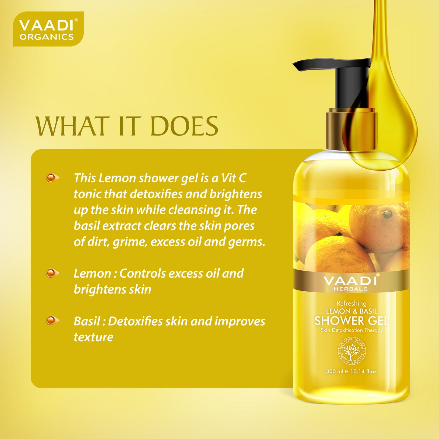 Pack of 2 Refreshing Lemon & Basil Shower Gel (300 ml x 2)