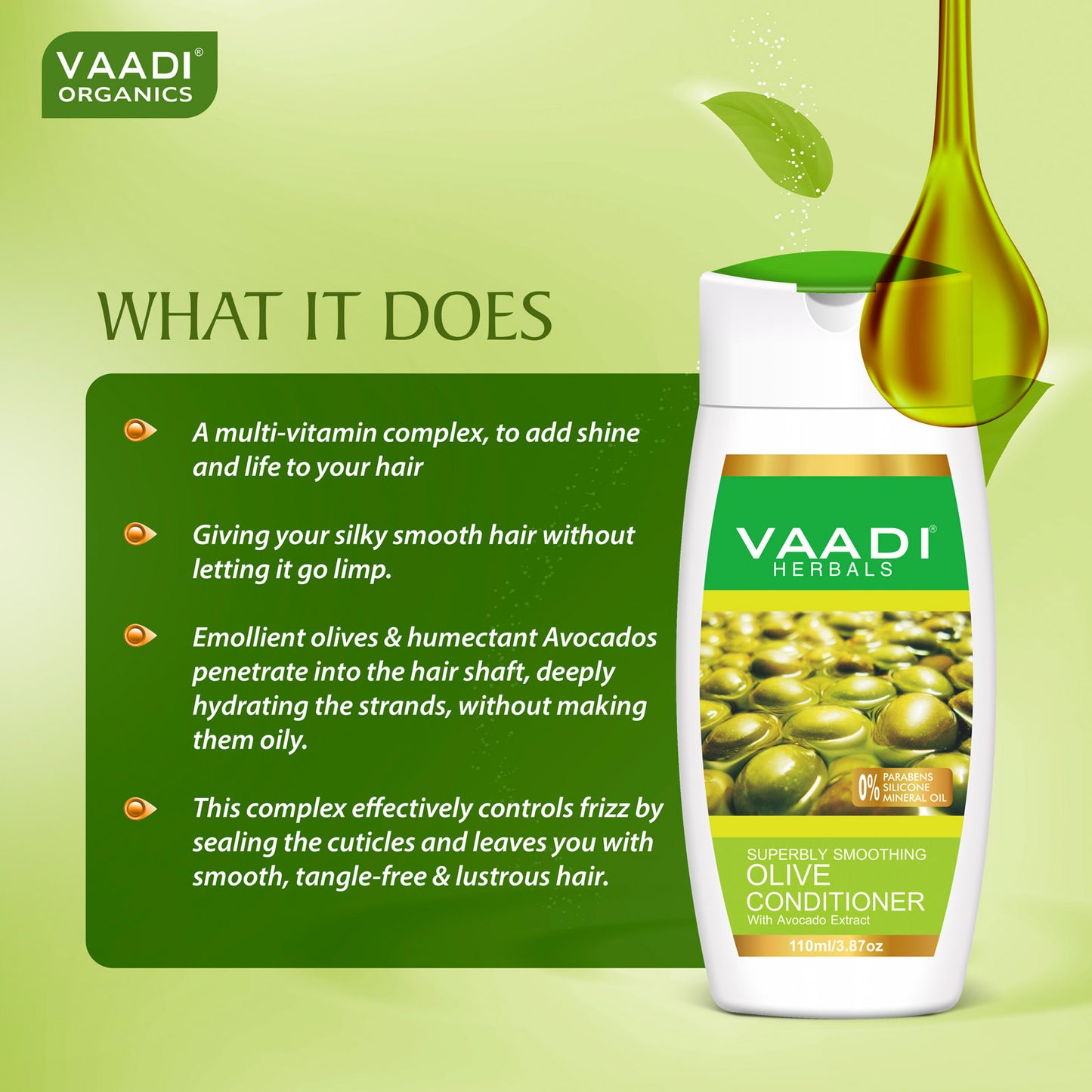 Pack of 3 Olive Conditioner With Avocado Extract (110 ml x 3)
