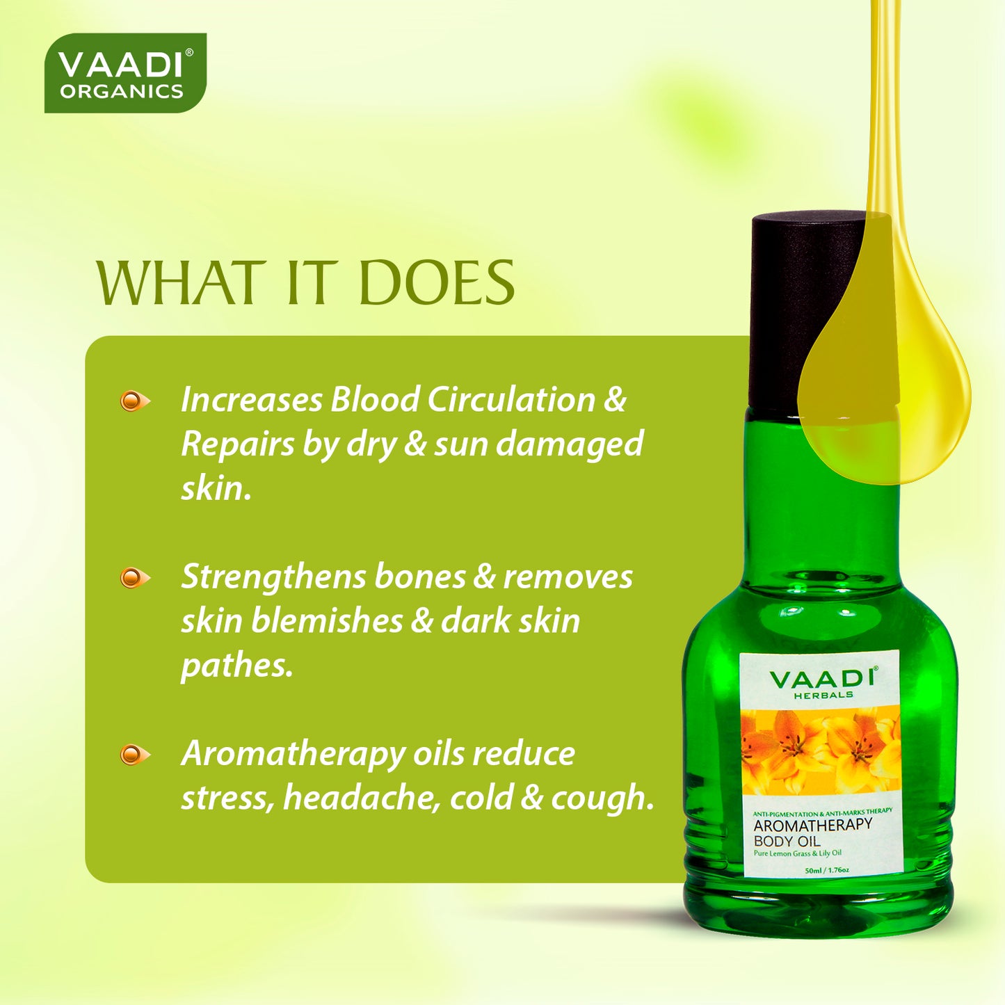 Aromatherapy Body Oil-Lemongrass & Lily Oil (110 ml)
