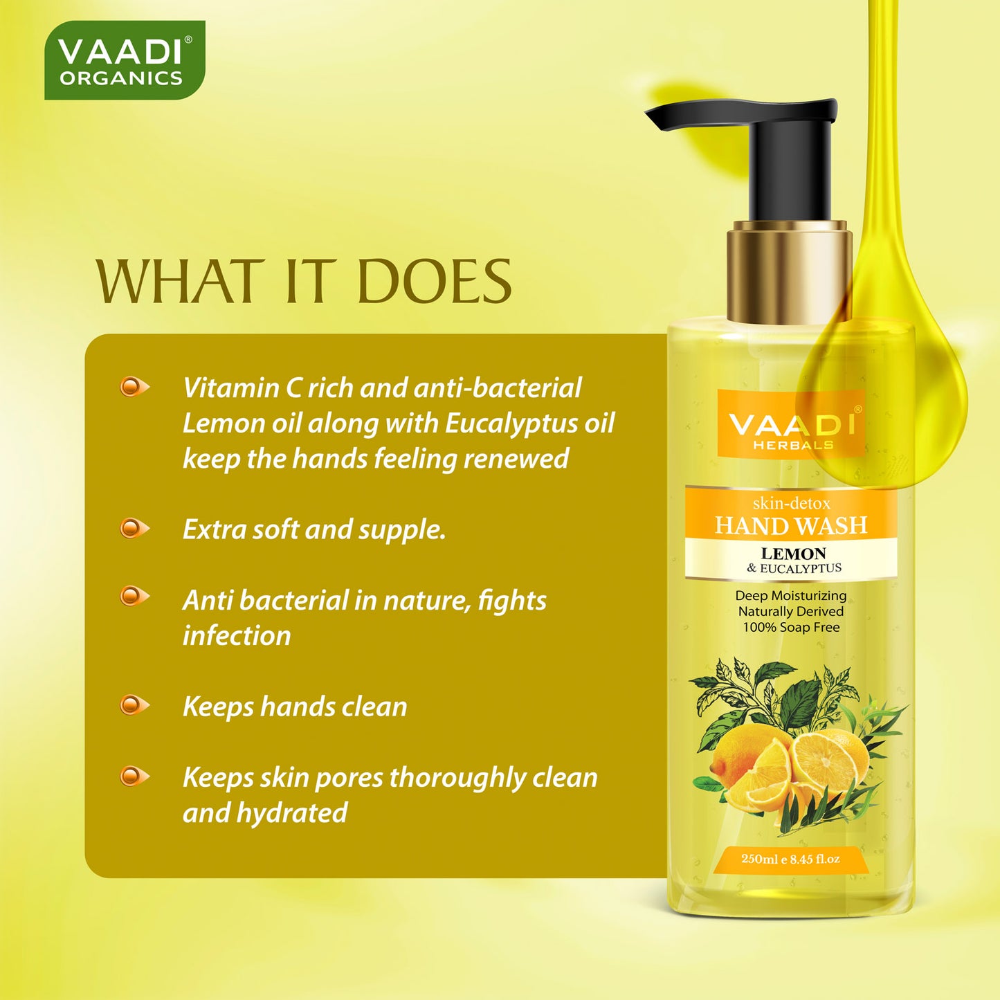 Pack of 2 Skin-Detox Lemon & Eucalyptus Hand Wash (250 ml x 2)