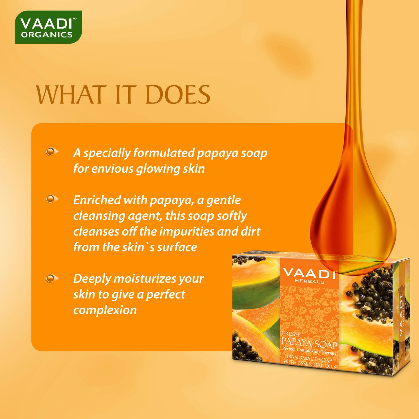 Pack of 6 Fresh Papaya Soap (75 gms x 6)
