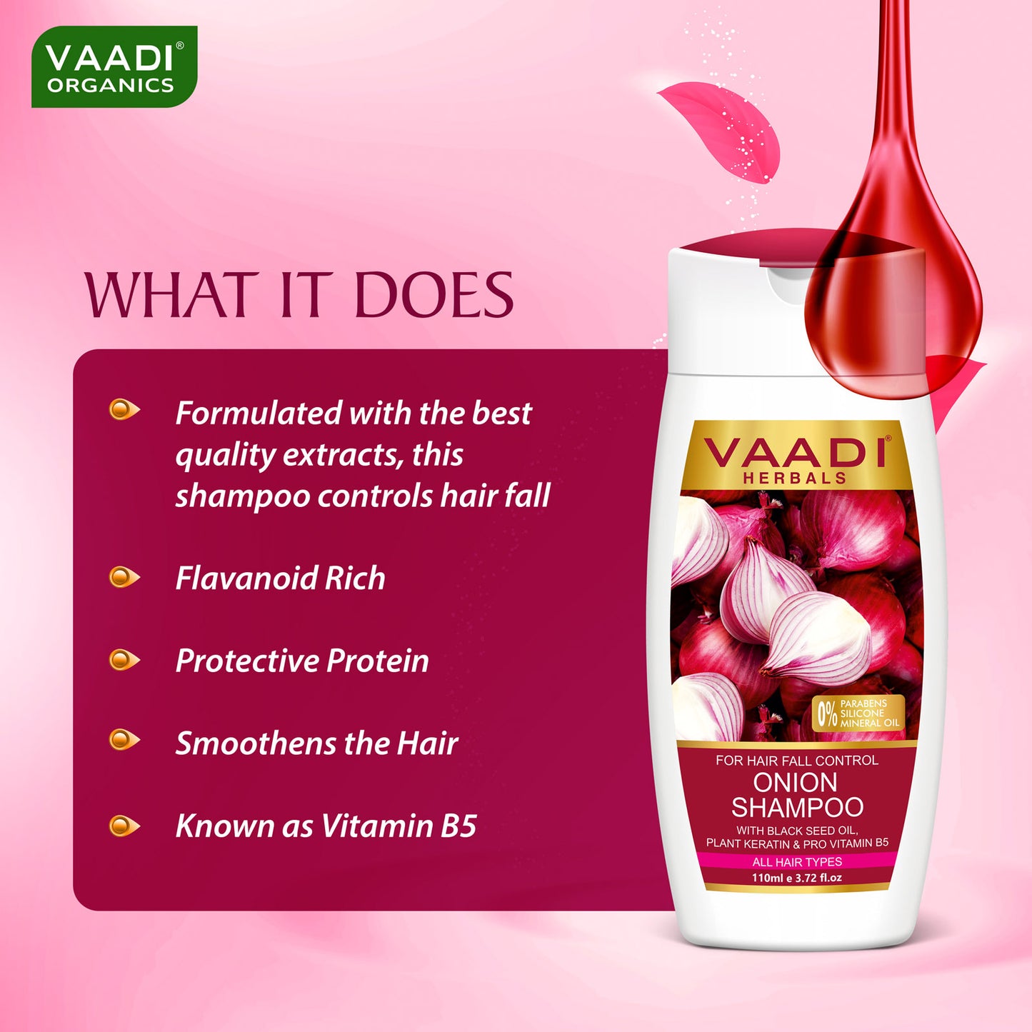 Pack of 3 Onion Shampoo For Hairfall Control (110 ml X 3)