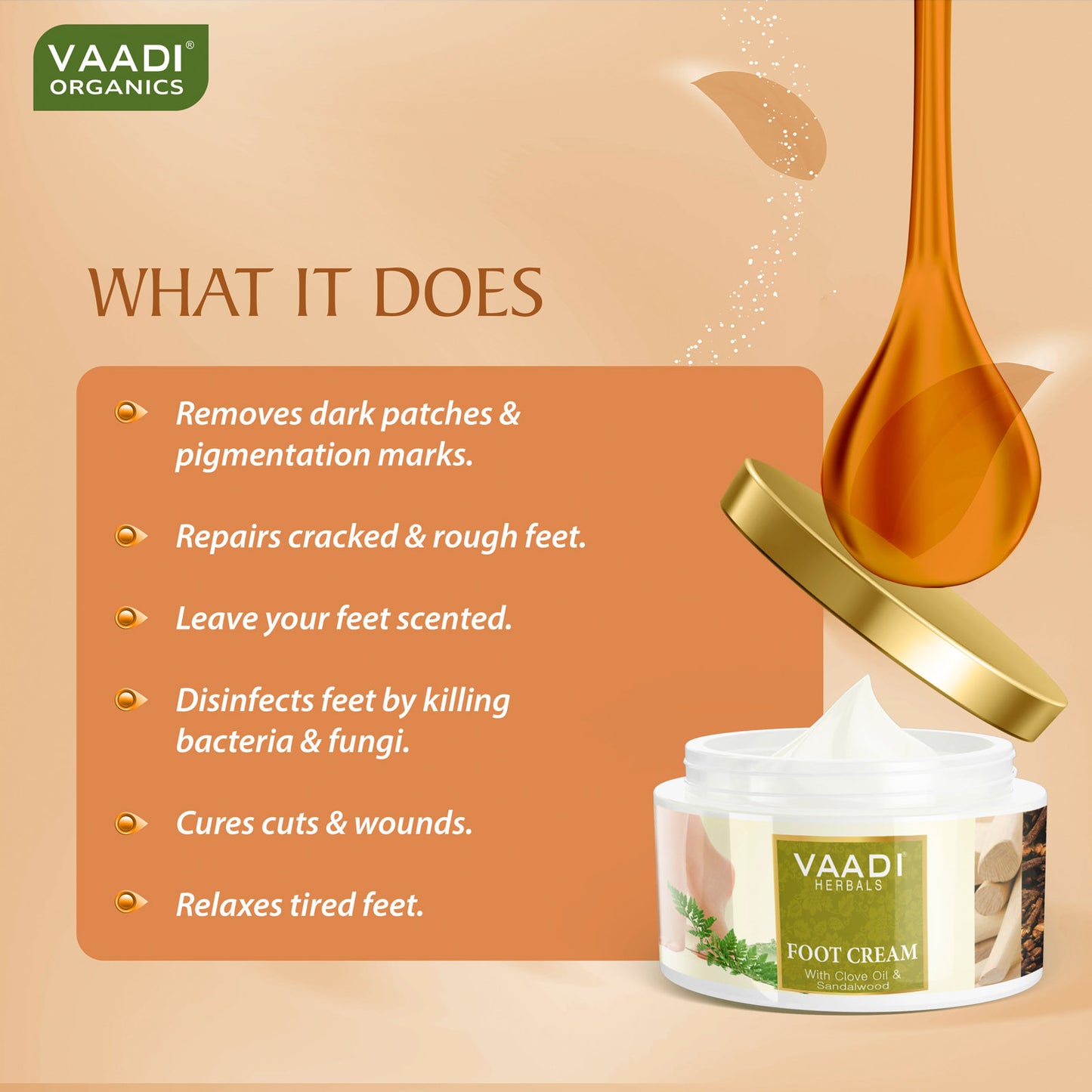 Foot Cream- With Clove Oil & Sandalwood (500 gms)