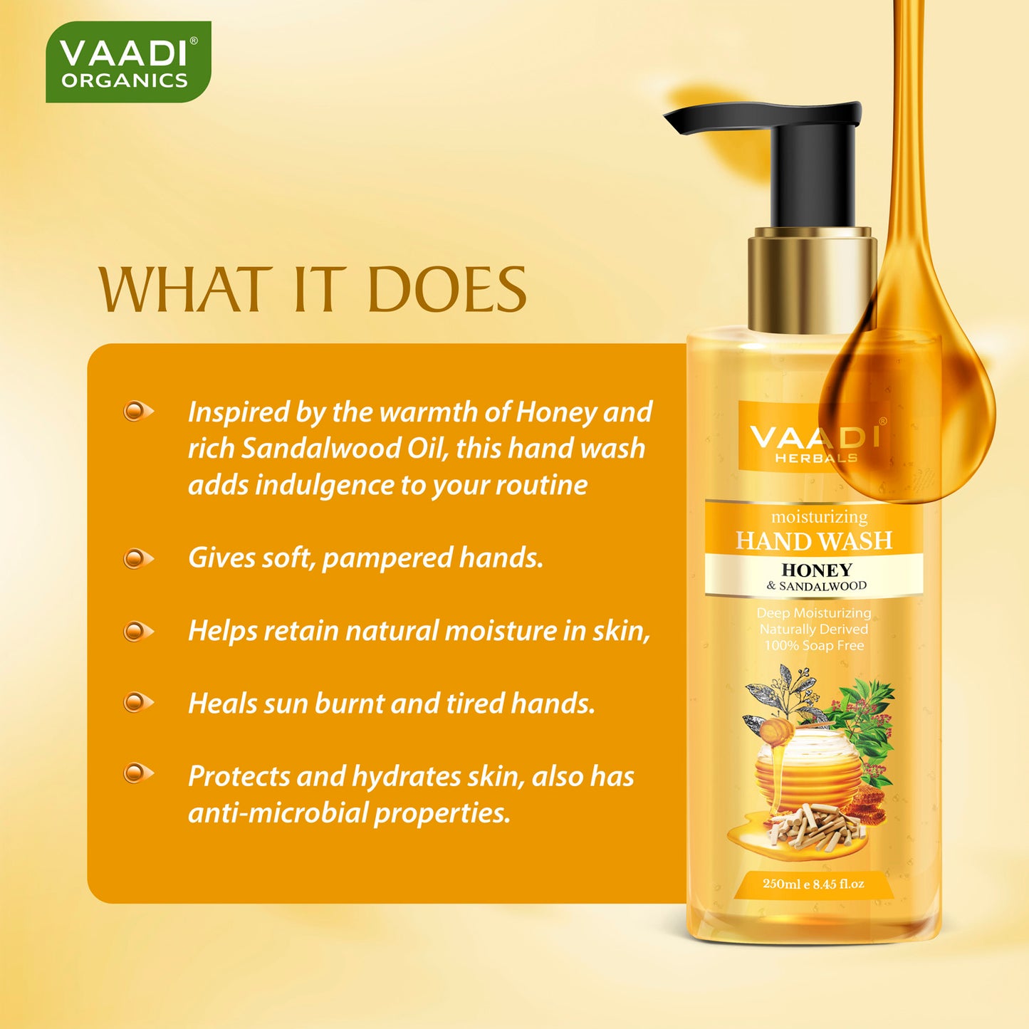 Pack of 3 Luxurious Handwash - Aloe Vera & Jojoba Oil, Neem Oil & Ginger, Honey & Sandal (250 ml x 3)