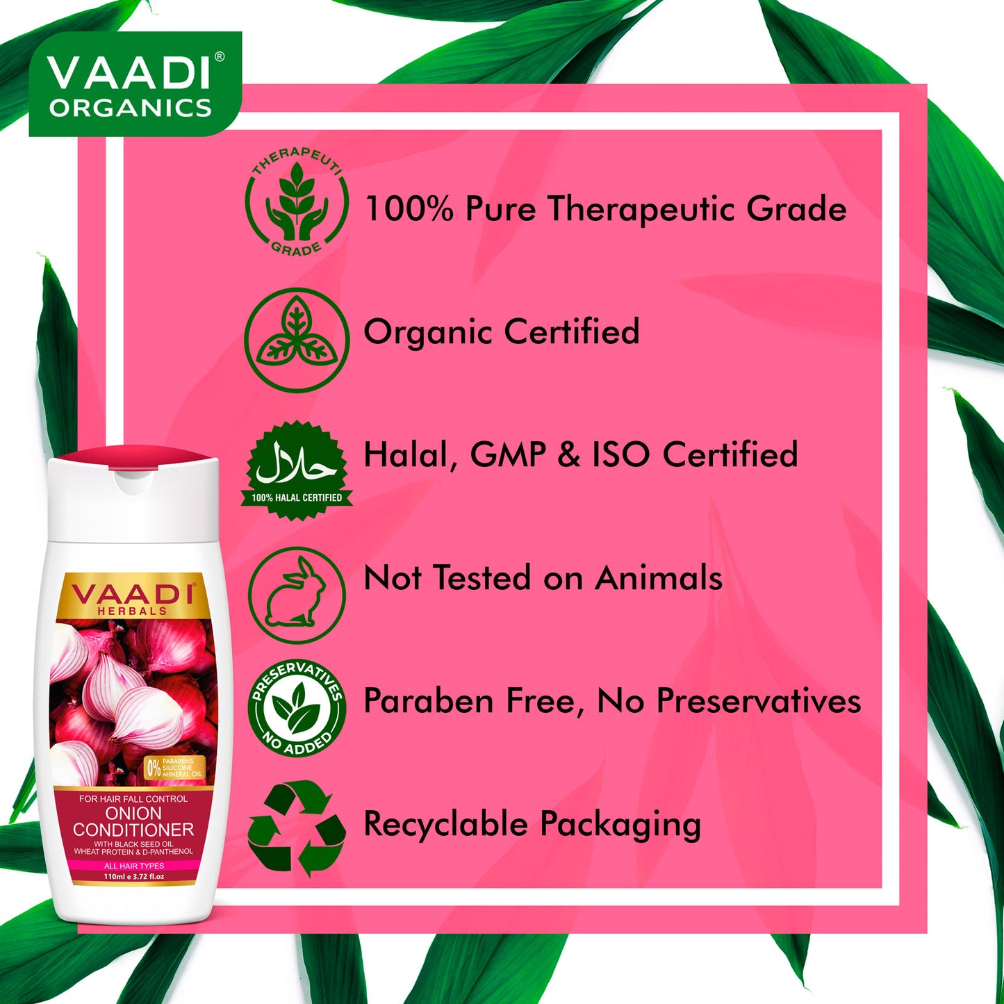 Onion Conditioner with Black Seed Oil Wheat Protein & Coconut (110 ml)