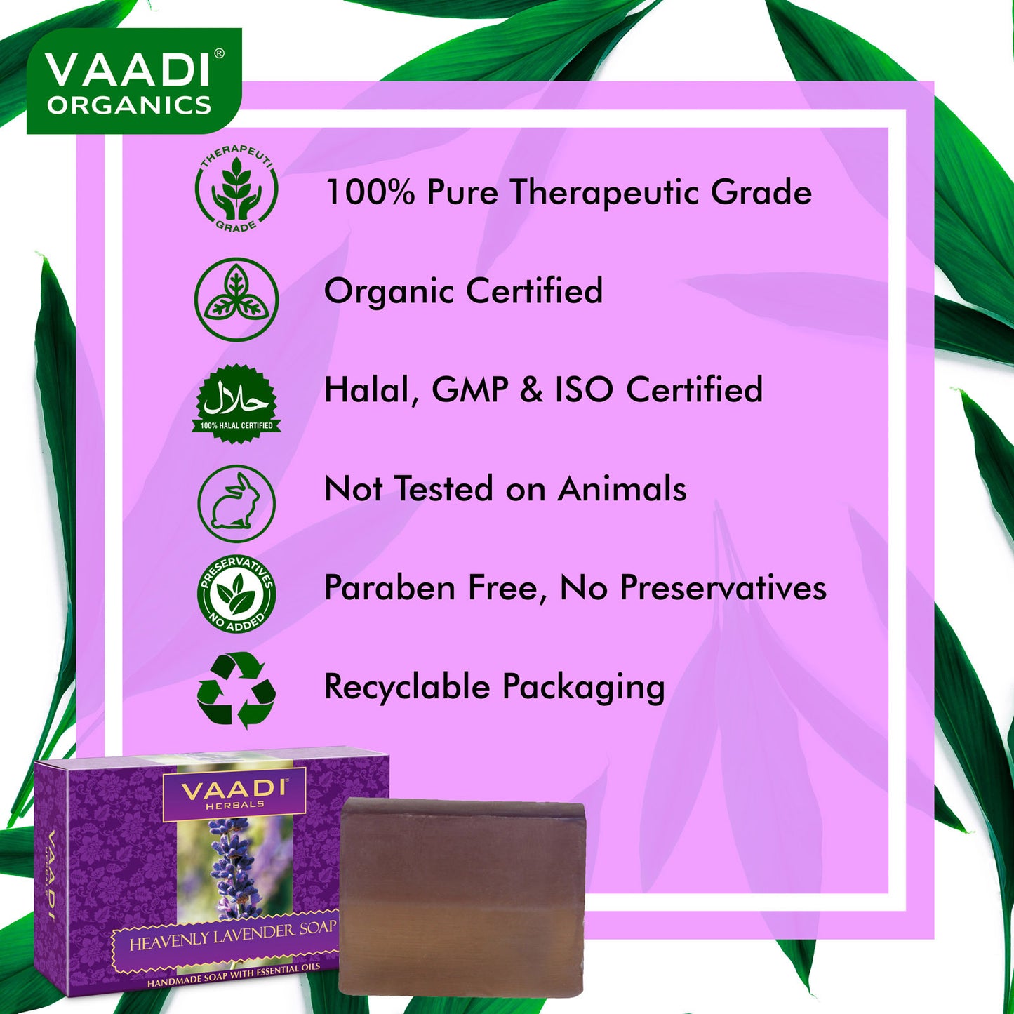 Heavenly LAVENDER SOAP with Rosemary extract (75 gms)