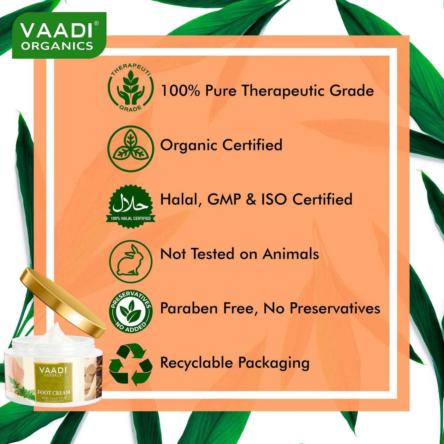 Foot Cream- With Clove Oil & Sandalwood (500 gms)