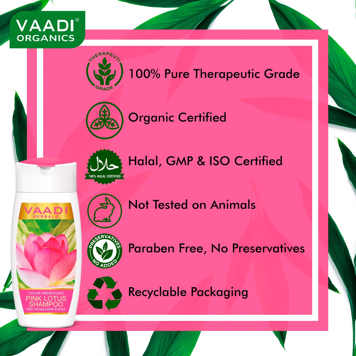 Pink Lotus Shampoo With Honeysuckle Extract - Color Preserving (110 ml)