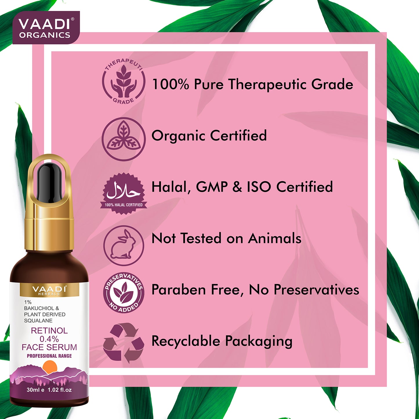 Retinol 0.4% Face Serum With 1% Baluchiol & Plant Derived Squalane (30 ml)