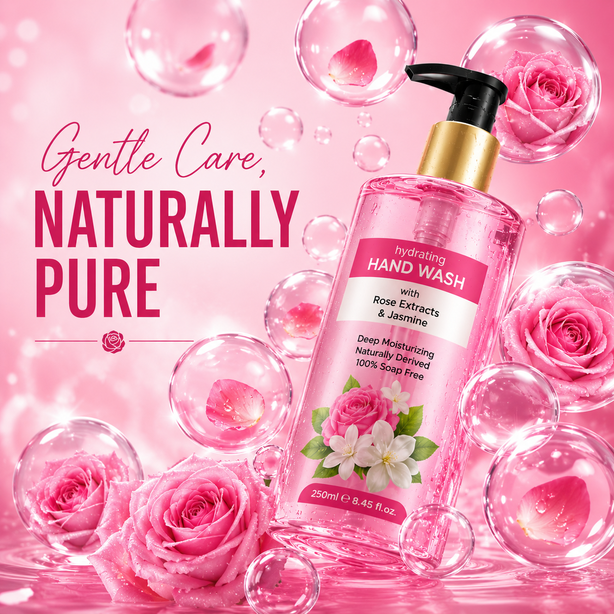 Hydrating Rose & Jasmine Hand Wash (250 ml)