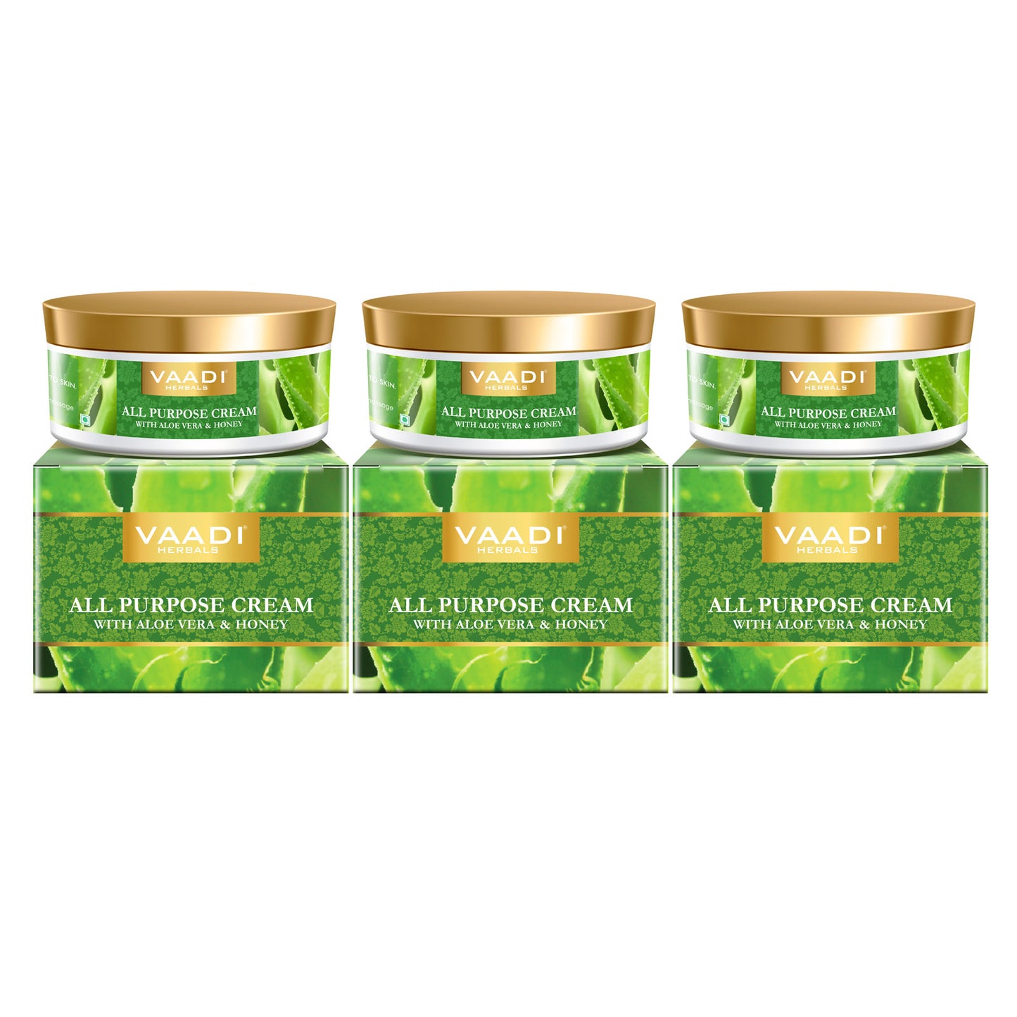 Pack of 3 All Purpose Cream with Aloe Vera, Honey & Manjistha (150 gms x 3)