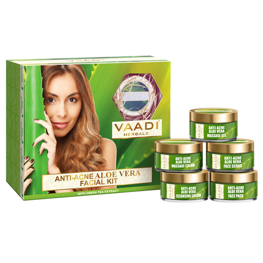 Anti-Acne Aloe Vera Facial Kit with Green Tea Extract (270 gms)