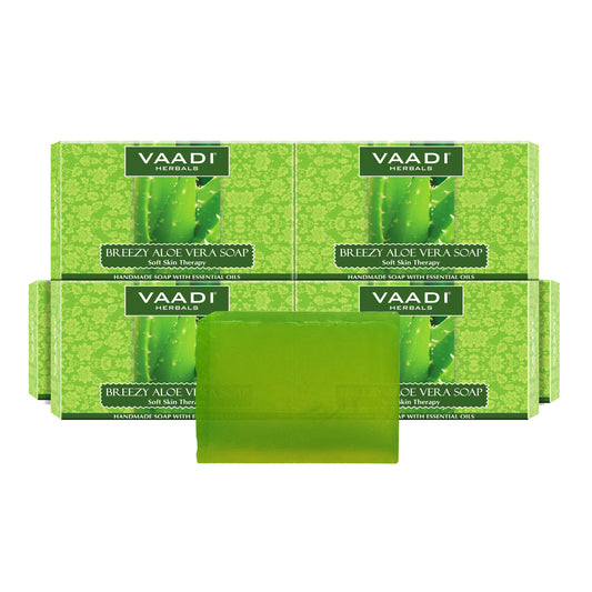 Pack of 6 Breezy Aloe Vera Soap (75 gms x 6)