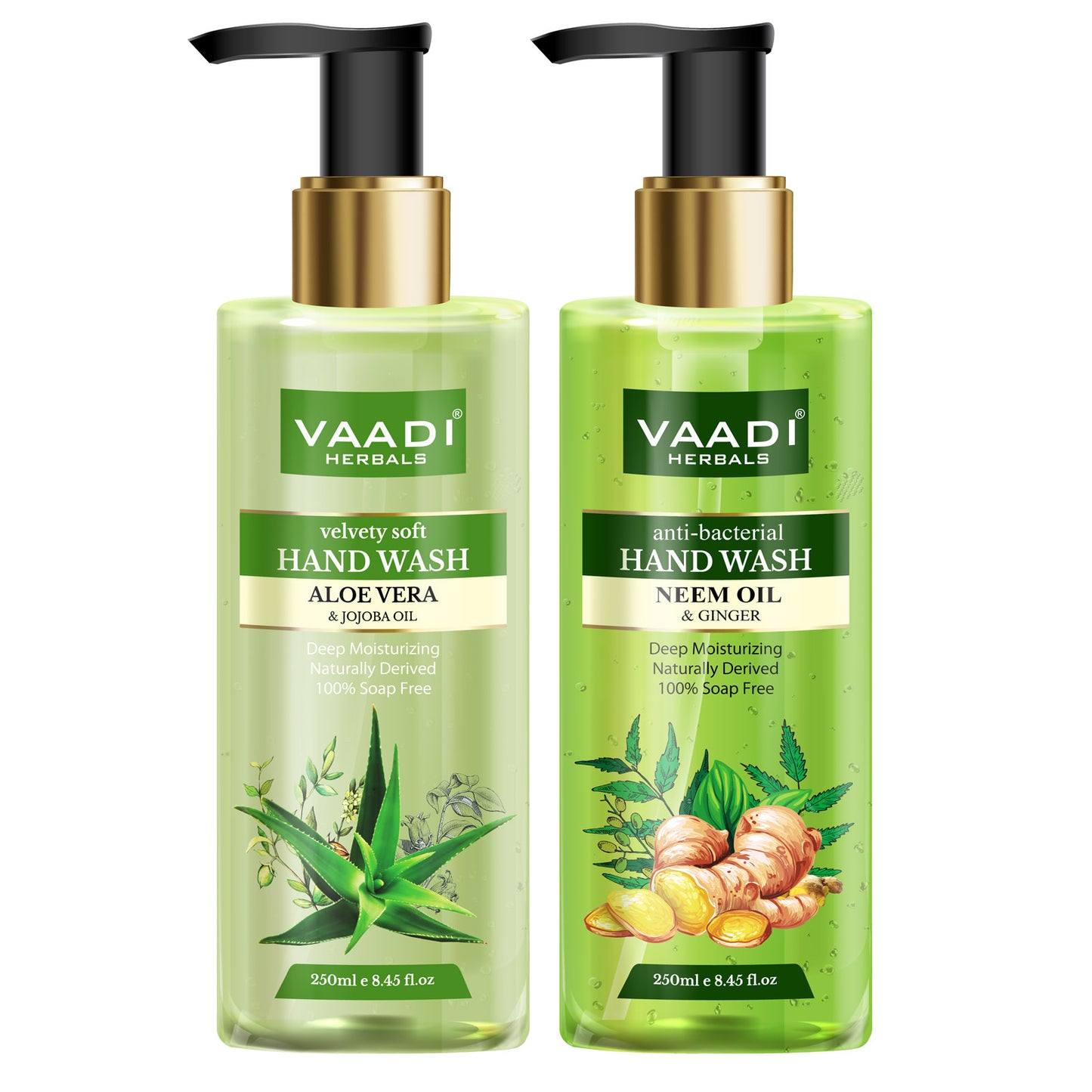 Ultra Nourishing - Pack of 2 Luxurious Handwash - Aloe Vera & Neem Oil - Pack of 2 (250 ml x 2)