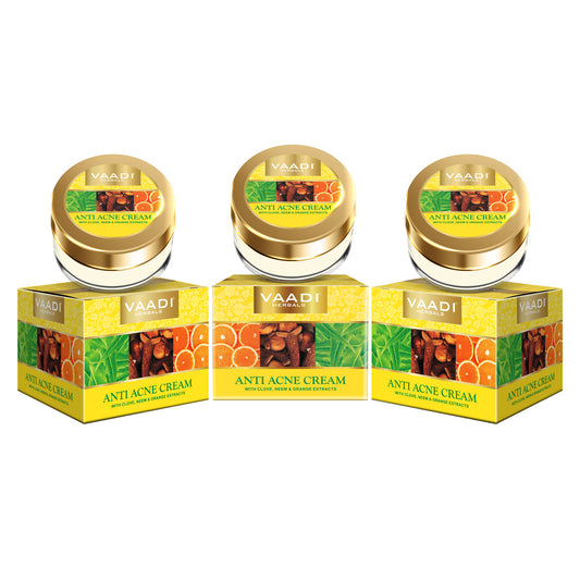 Pack of 3 Anti-Acne Cream - Clove & Neem extract (30 gms x 3)