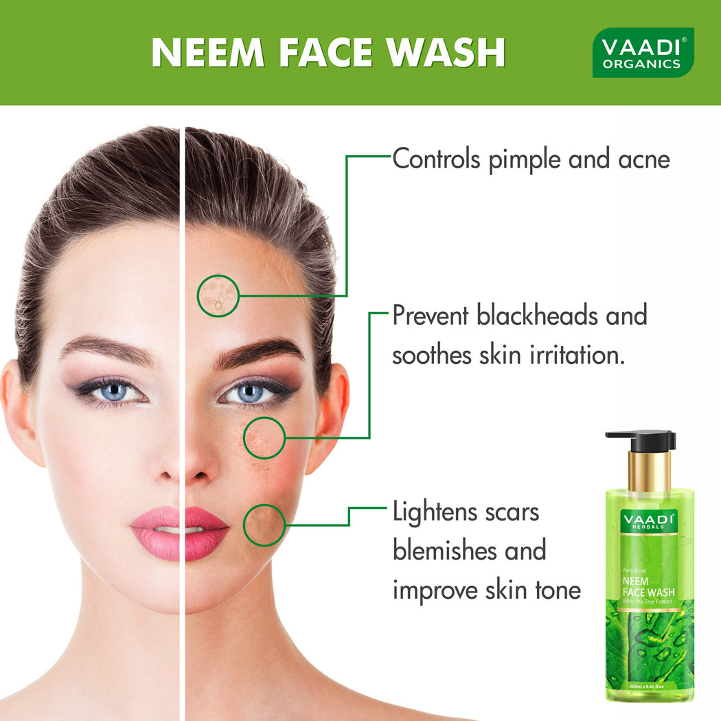 Anti-Acne Neem Face Wash With Tea Tree Extract (250 ml)