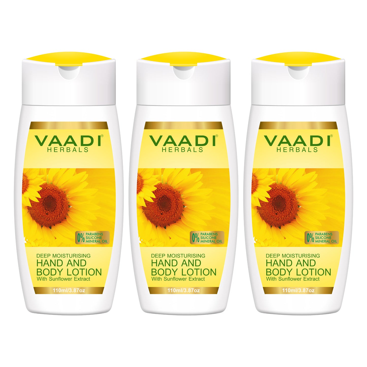 Pack of 3 Hand & Body Lotion With Sunflower Extract (110 ml x 3)