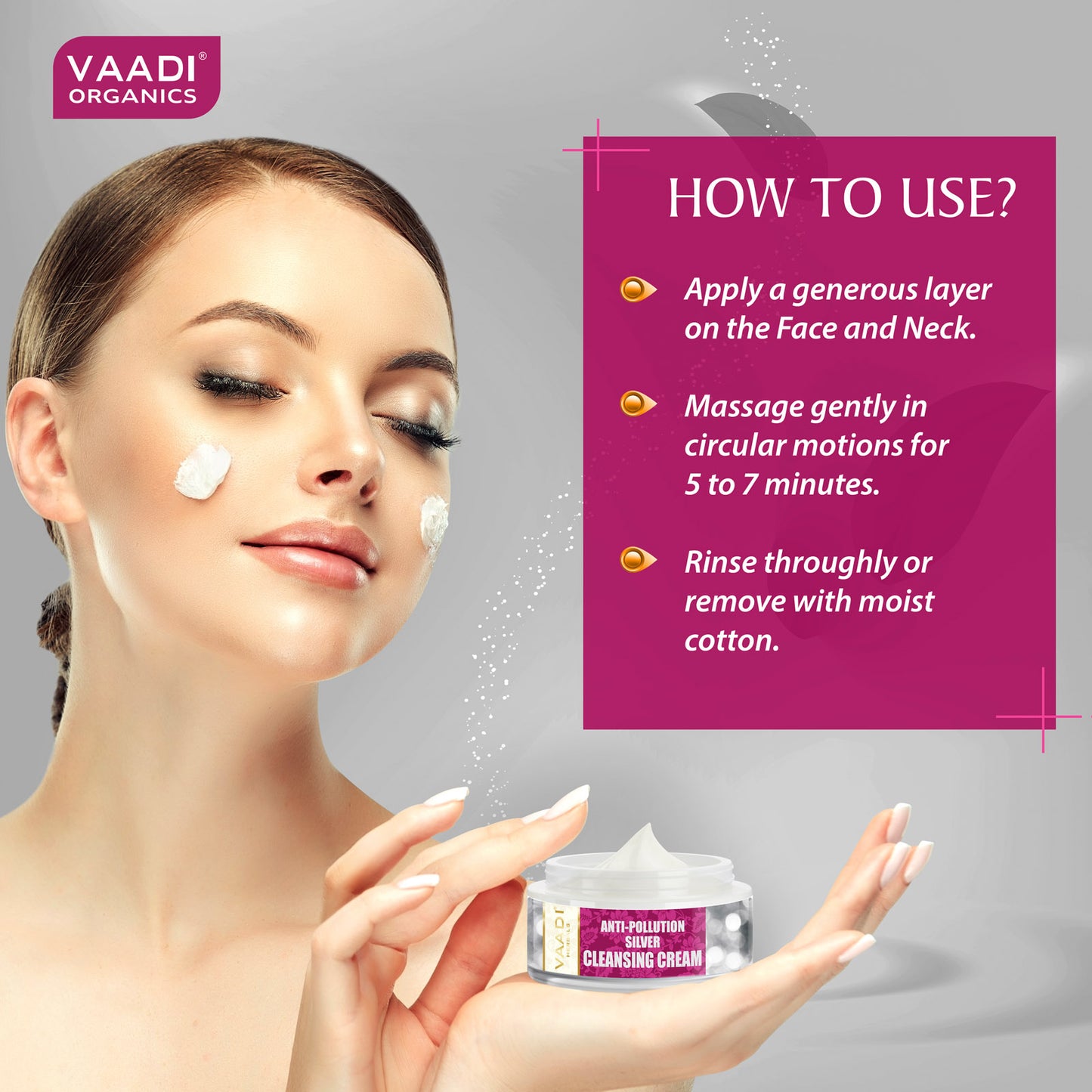 Silver Cleansing Cream - Pure Silver dust & Sandalwood Oil (50gms)
