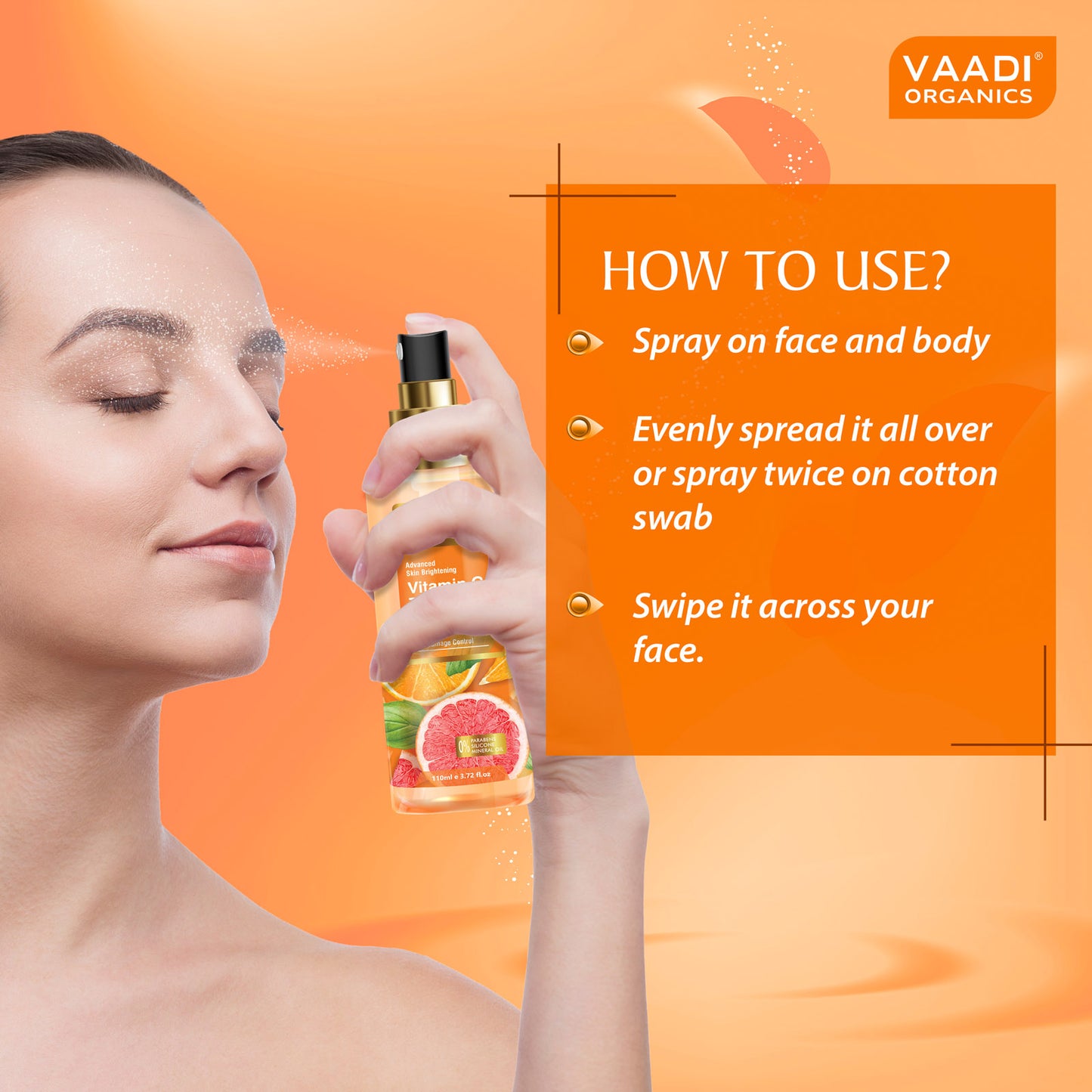 Vitamin C Toner with Niacinamide & Witch Hazel - Dark Spot & Skin Damage Control (110 ml)