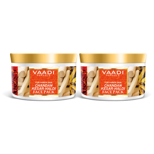 Pack of 2 Chandan Kesar Haldi Face Pack (600 gms x 2)