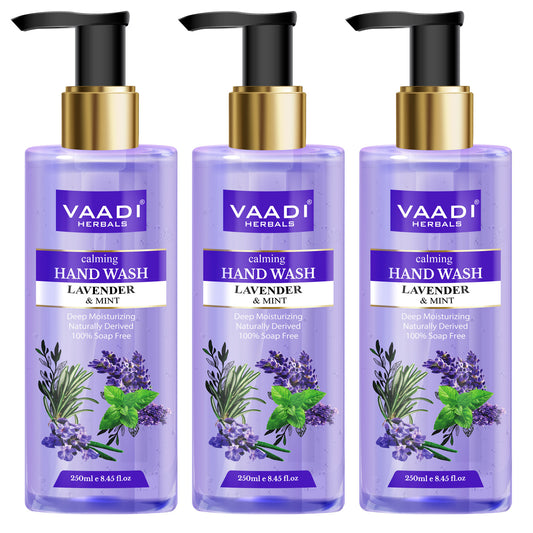 Pack of 3 Calming Lavender & Mint Hand Wash - Deep Moisutirizing (250 ml x 3)