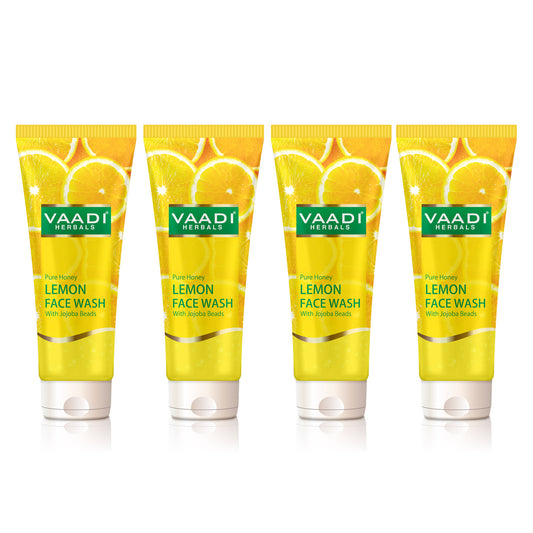 Pack of 4 Honey Lemon Face Wash With Jojoba Beads (60 ml x 4)